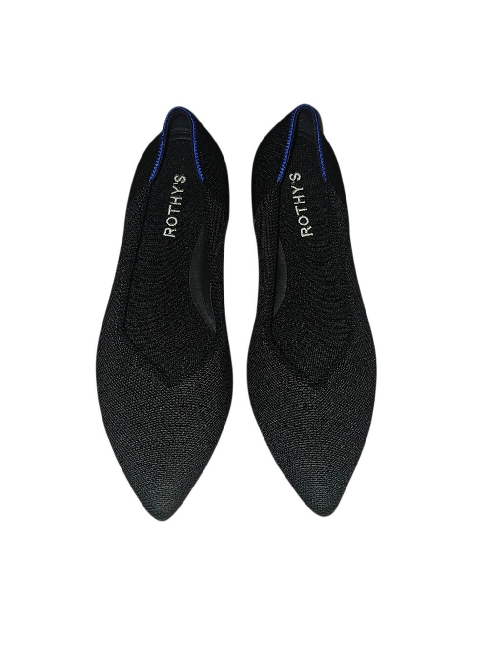 Rothys Black Pointed Ballet Flats Size 7 W